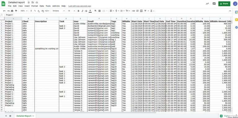 Detailed report - Clockify Help