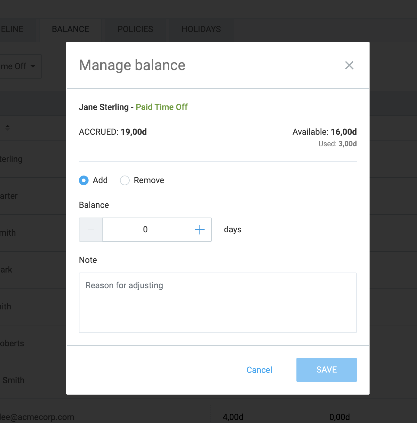 Create & manage time off policy - Clockify Help