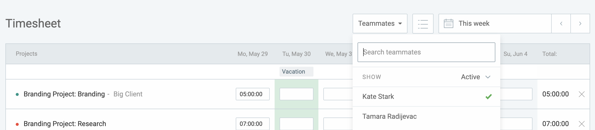Add time for others - Clockify Help