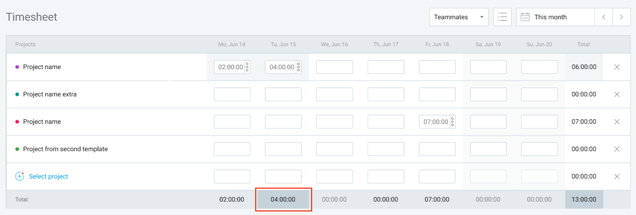 Timesheet - Clockify Help