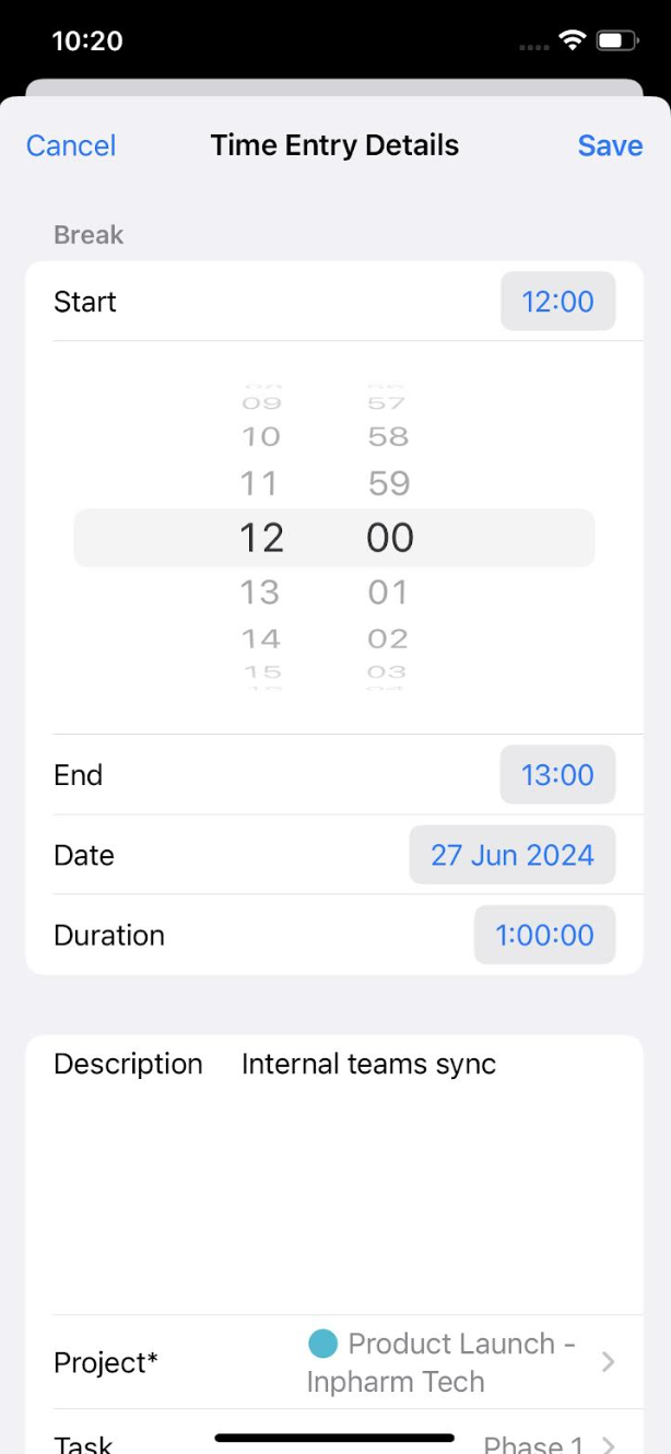 iOS app - Clockify Help