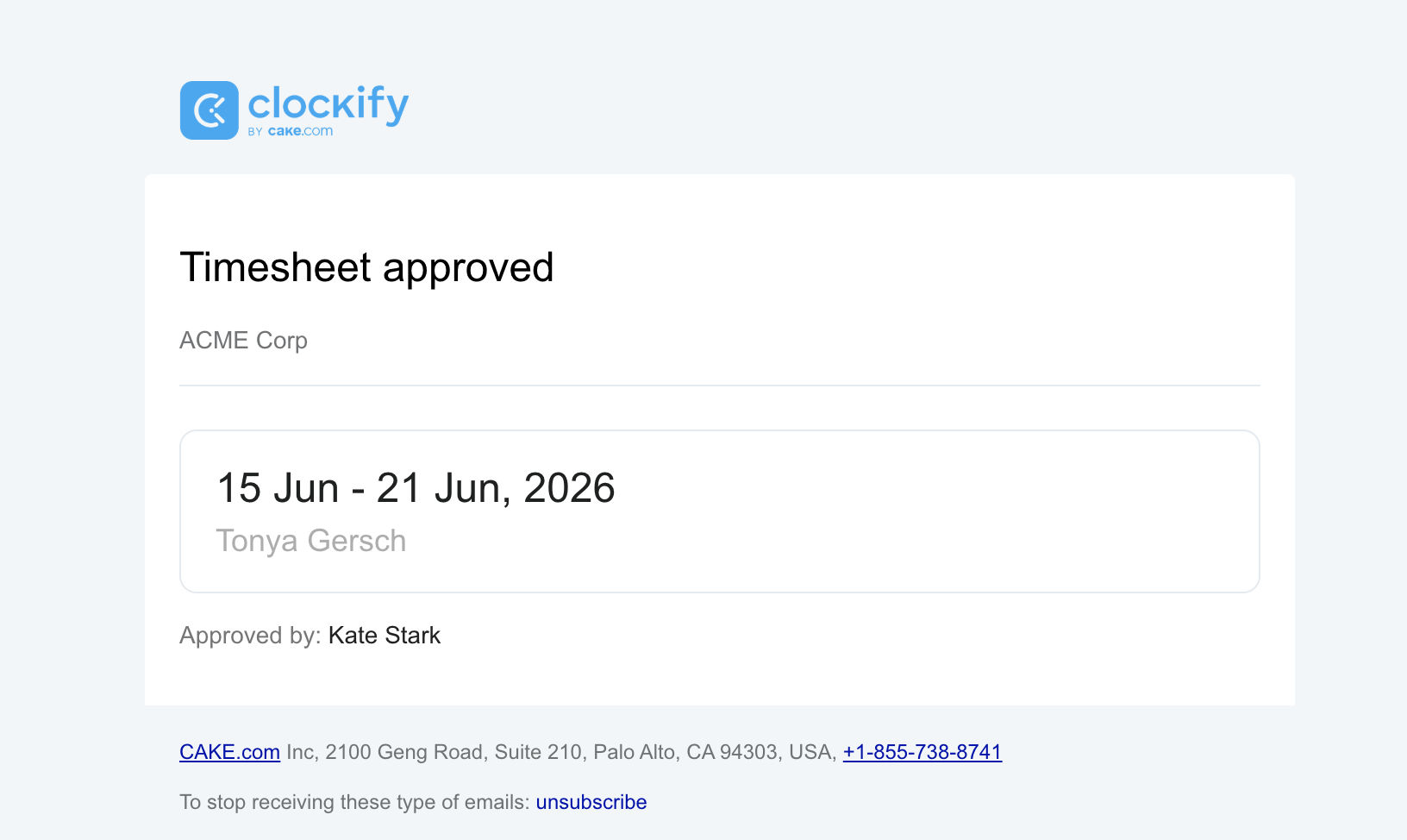 Timesheet Rejected Notifications in Clockify - Clockify Help