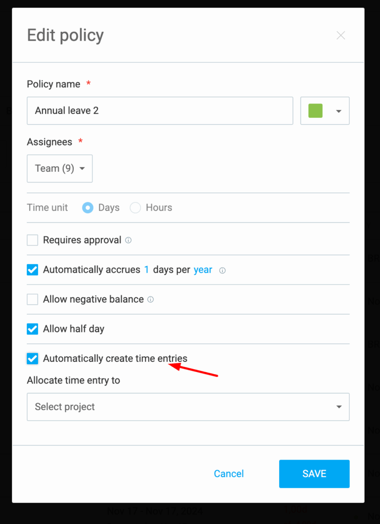Holiday entry not created - Clockify Help