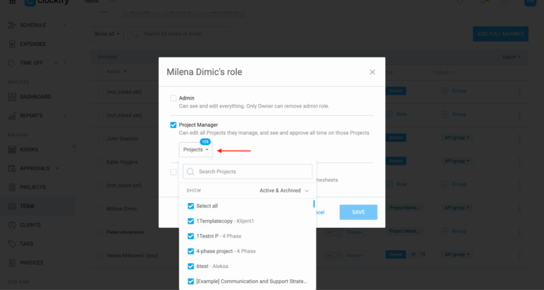 Project or Team Managers can’t see or approve timesheets - Clockify Help