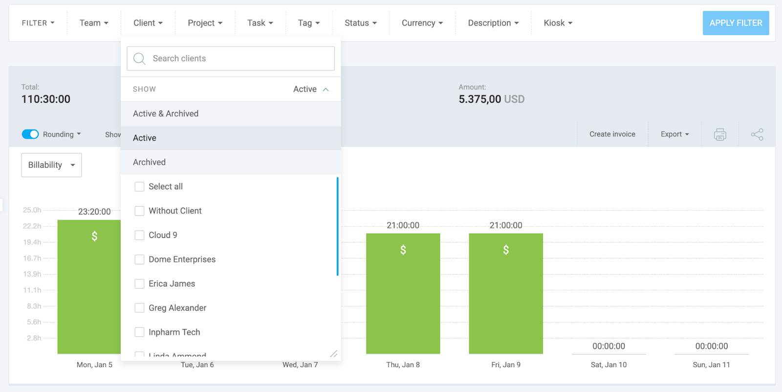 Understand & use your reports - Clockify Help