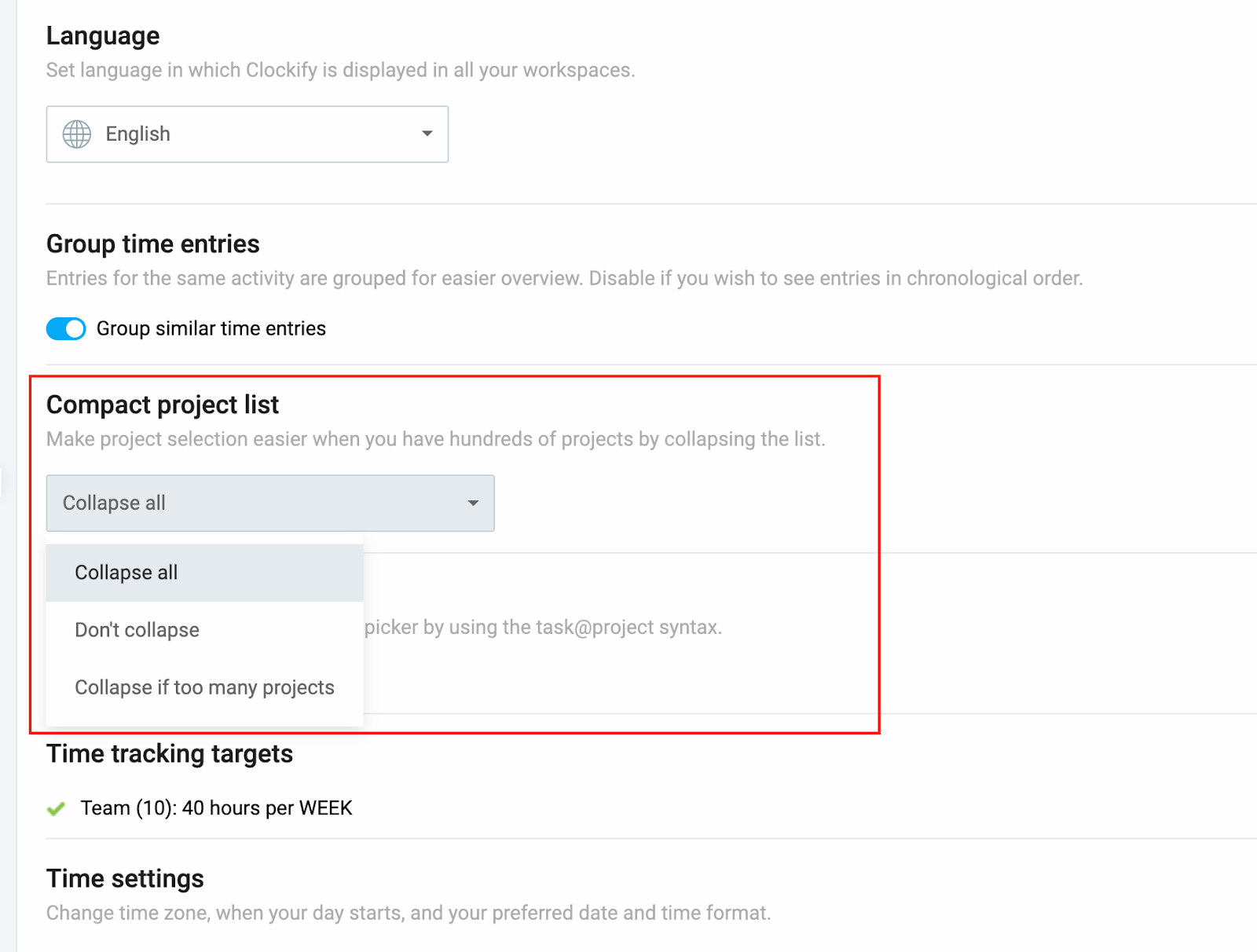 Manage your profile settings - Clockify Help