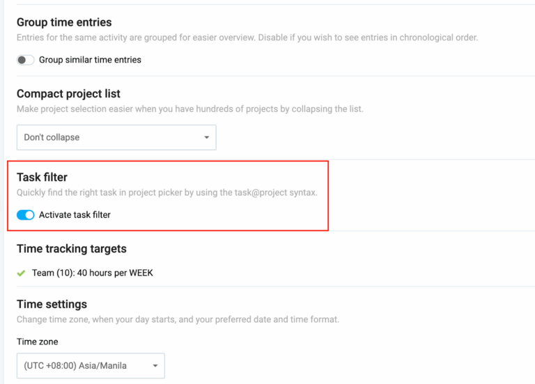 Manage your profile settings - Clockify Help