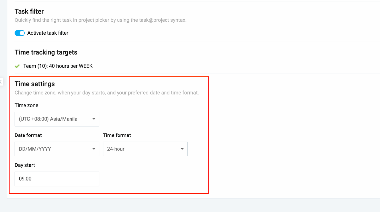 Manage your profile settings - Clockify Help