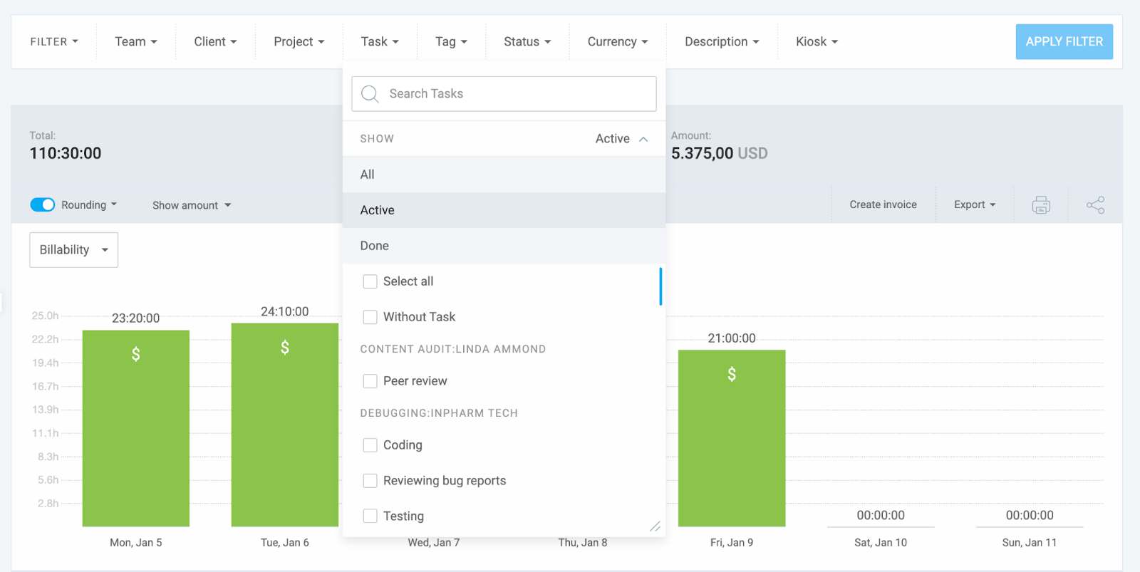 Understand & use your reports - Clockify Help