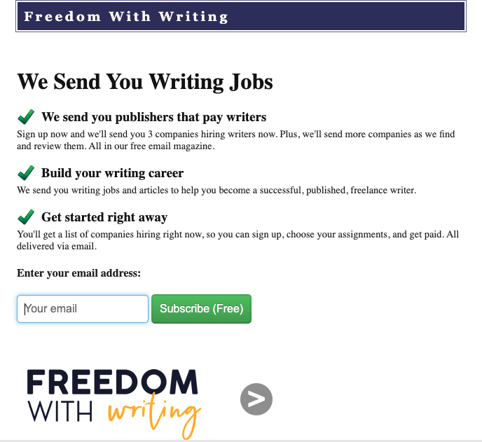 Freedom With Writing