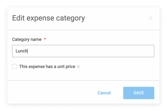 Custom expense category.