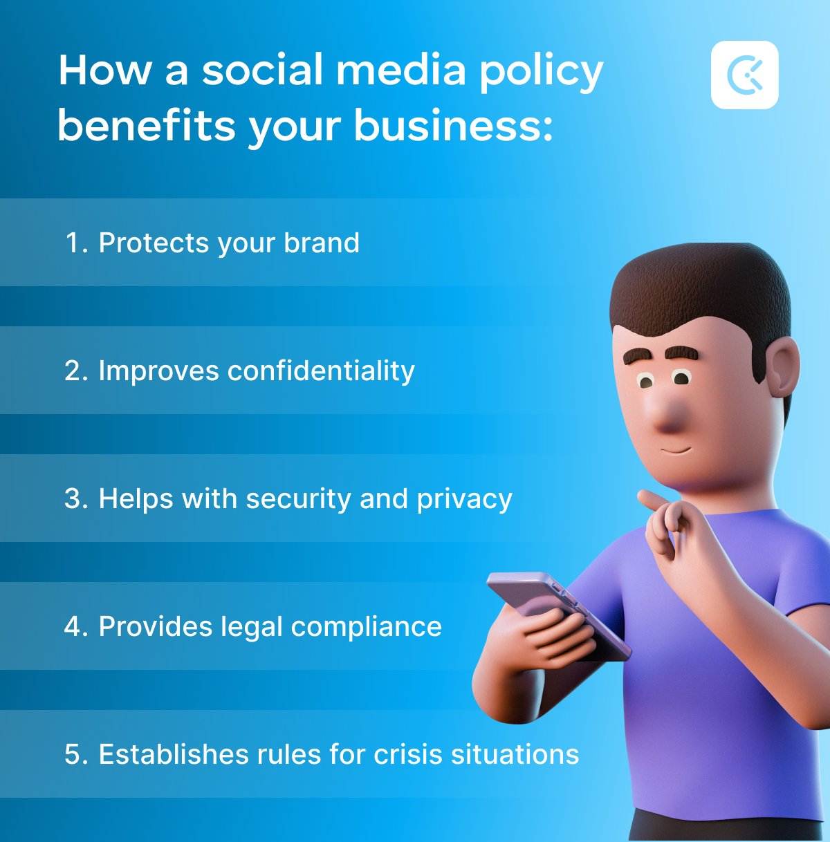 Social media policy benefits