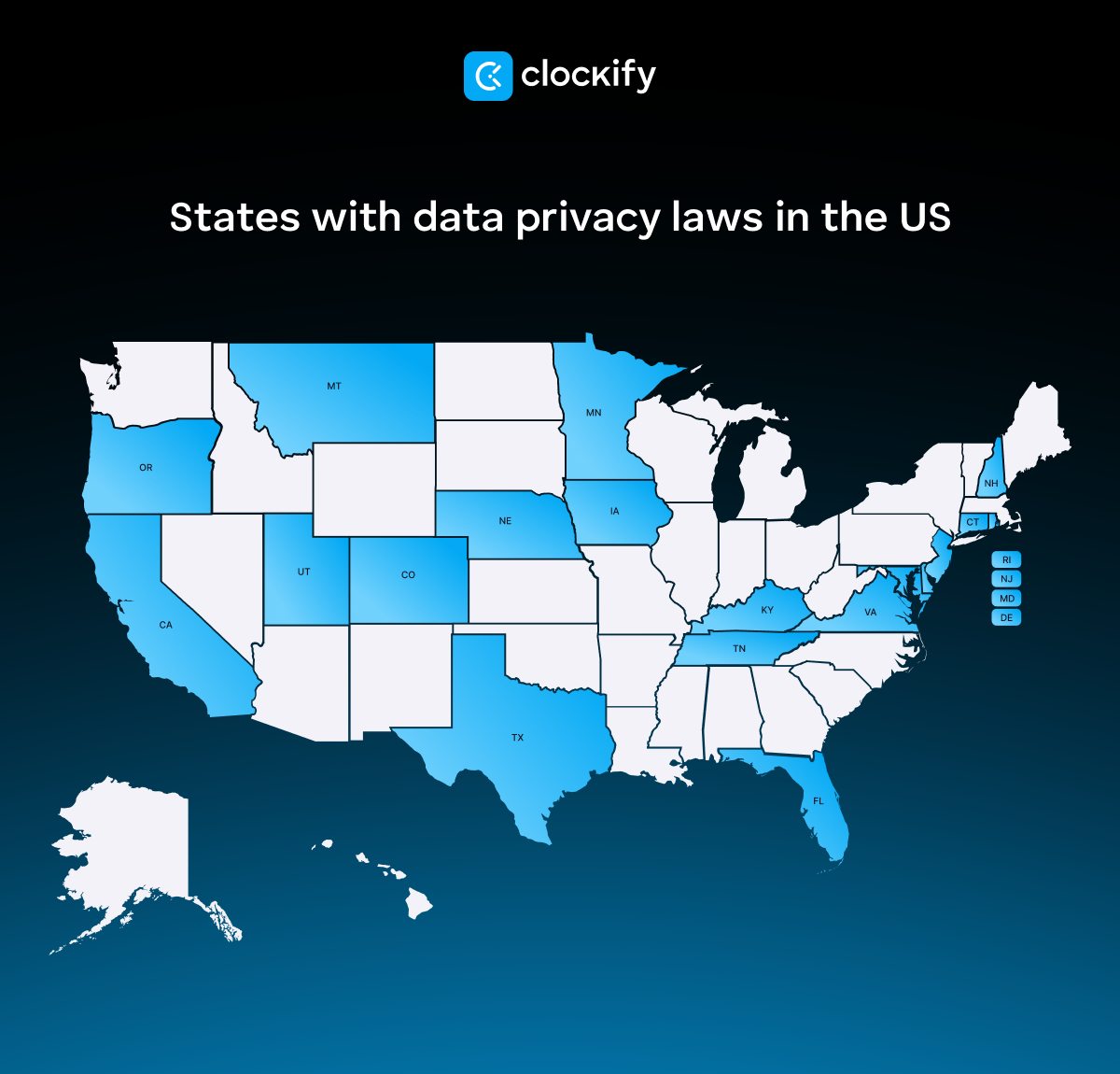 States with data privacy laws in the US