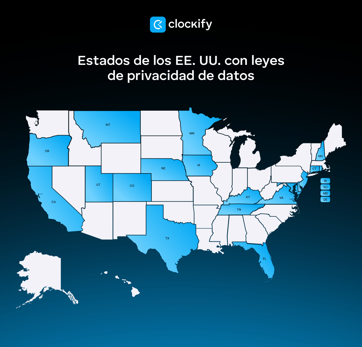 Estados con leyes de privacidad de datos