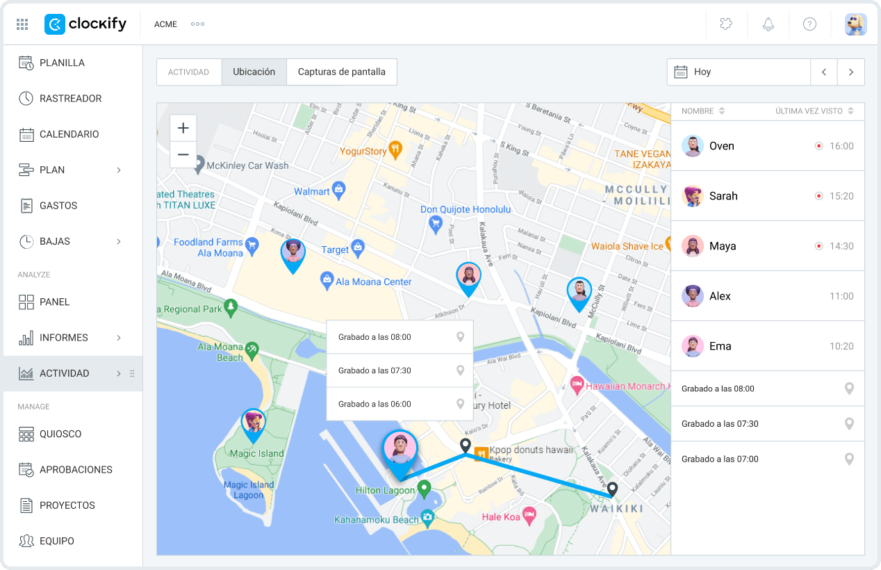 Seguimiento GPS simplificado con Clockify