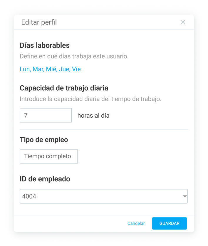 Campos de usuario personalizados en el perfil de usuario