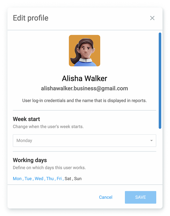 Managing user profile information