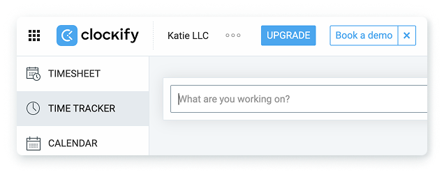 Upgrade button on a free workspace