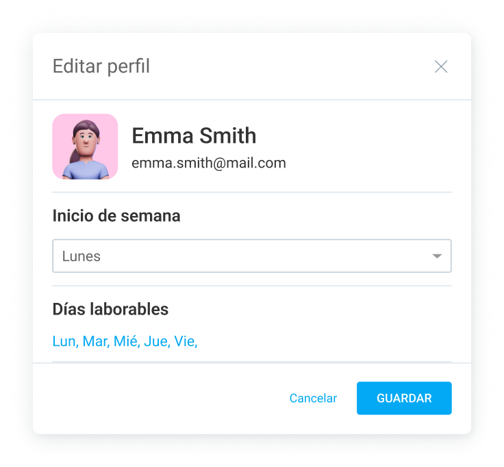 Editar la información de perfil de usuario