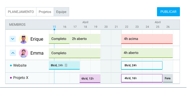 Clockify team availability