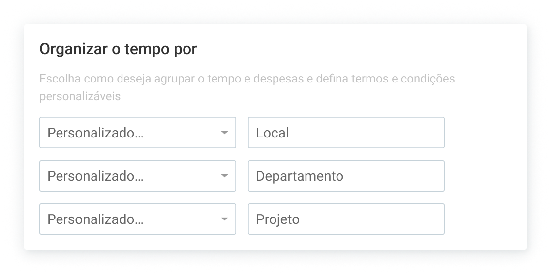 Custom data organization through Clockify workspace.