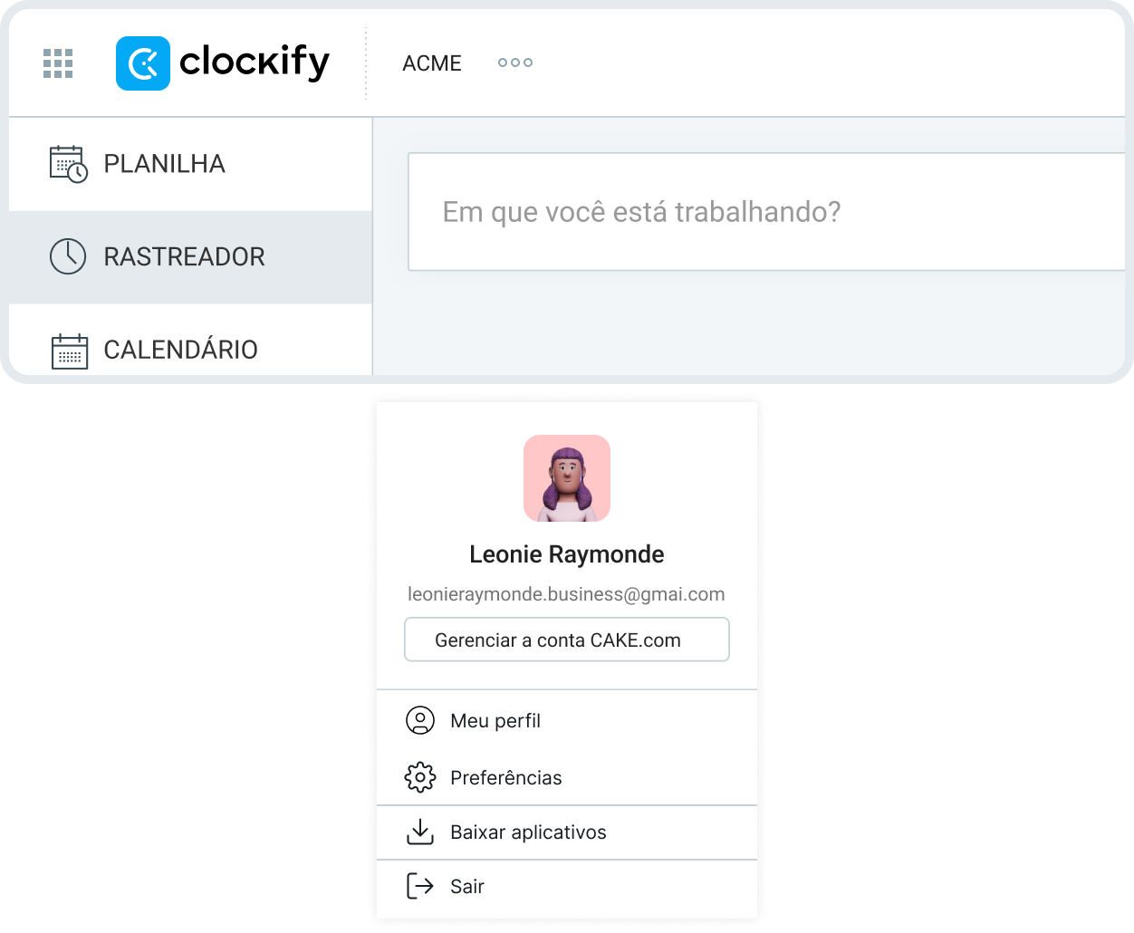 No que esta trabalhando