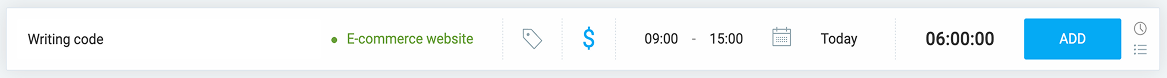 Adding time manually in Clockify’s web app