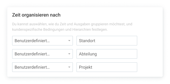 Custom data organization through Clockify workspace.