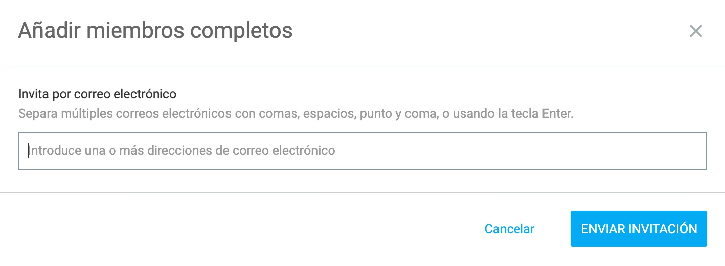 Añade miembros al espacio de trabajo en Clockify