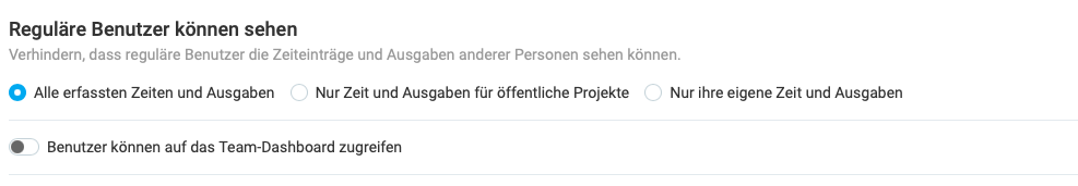 Erfasste Zeiten und Ausgaben ausblenden