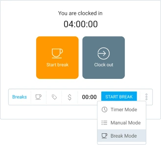 Breaks in Clockify
