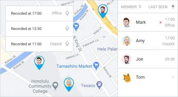 GPS location tracking in Clockify