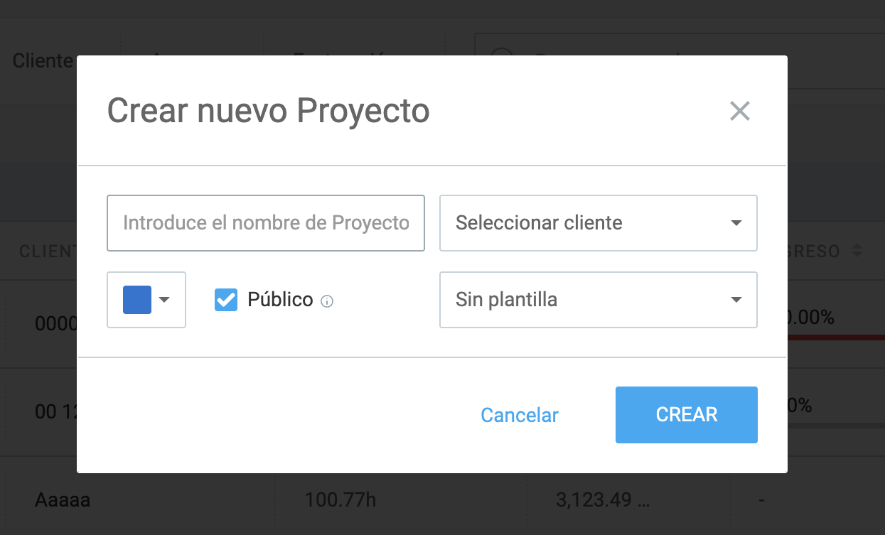 Crea un proyecto desde cero o usa una plantilla para una configuración más rápida