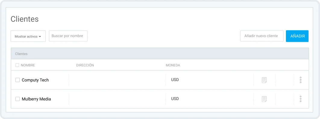 Añade un nuevo cliente en Clockify