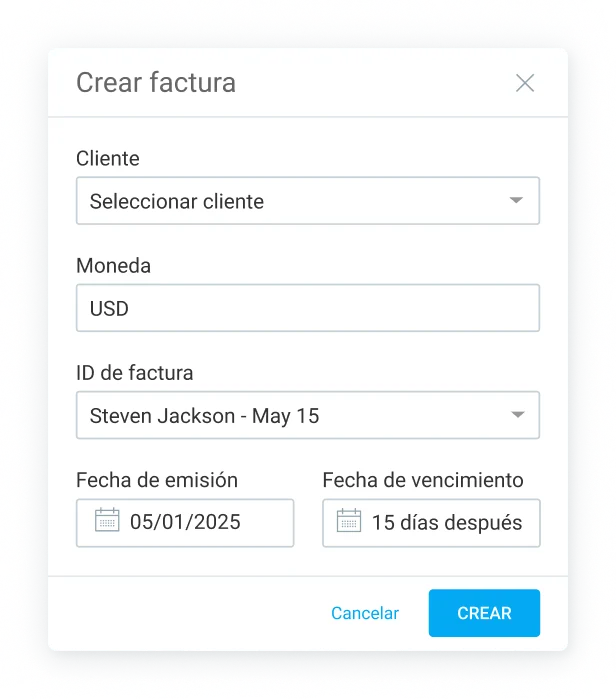 Crea facturas en Clockify