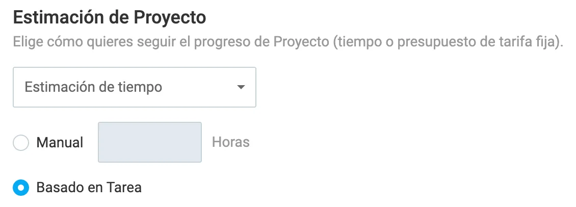 Configura estimaciones de tiempo en Clockify