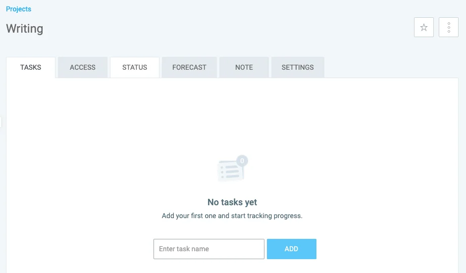Adding a task in Clockify