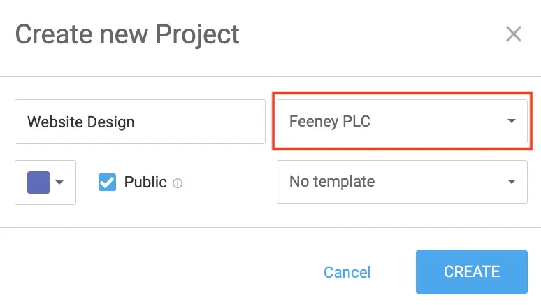 Select a client from your client database