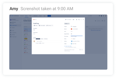 Screenshots of remote worker hours