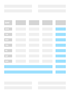 Preview of weekly timesheet template